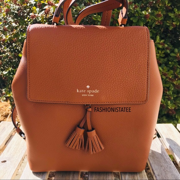Kate Spade Hayes Medium Backpack Ginger Tassel - Picture 3 of 8